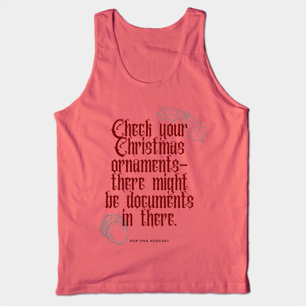 Check Your Christmas Ornaments Tank Top by Rhonda the Bookish Mermaid